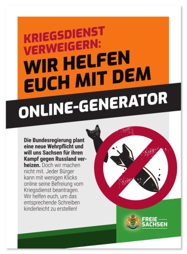 Flugblatt "Kriegsdienst verweigern" (300 Stück, A6)